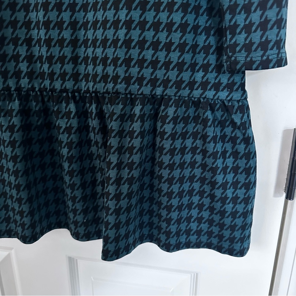 Loft Houndstooth Flounce Swing Dress - Picture 3 of 8